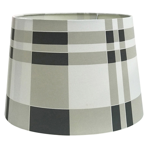 Buffalo plaid lamp shade deals black and white